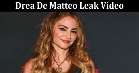 dreadematteo onlyfans leak|Drea de Matteo Got OnlyFans, Lost Acting Roles for Slamming